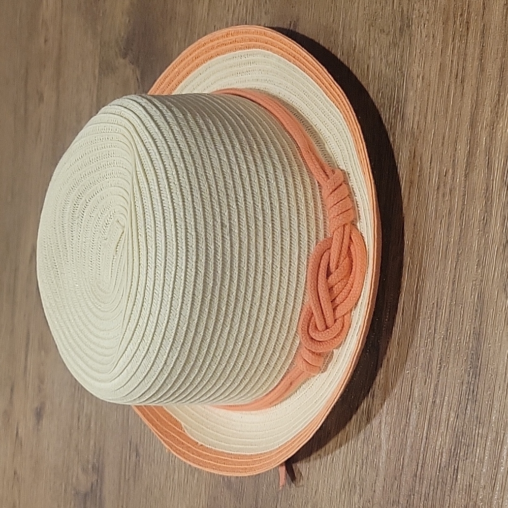 Tommy Bahama Hat/ Paper Braid - Peach Rope On Tan Hat Tbl249